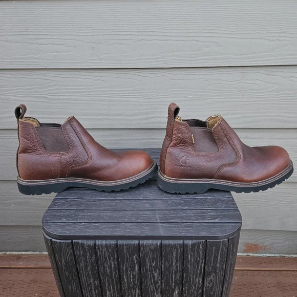 Carhartt 4 Waterproof Romeo Work Ankle Boots Brown Leather CMS4100 Mens 10.5